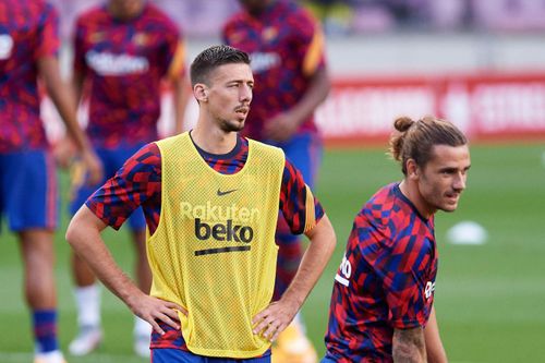 Hai tuyển thủ Pháp là Lenglet và Griezmann sẽ rời Barca. Ảnh: Reuters.