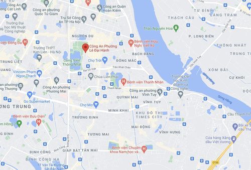 Trụ sở Công an phường Lê Đại Hành ở số 41 phố Nguyễn Đình Chiểu, quận Hai Bà Trưng, Hà Nội. Ảnh: Google Maps.