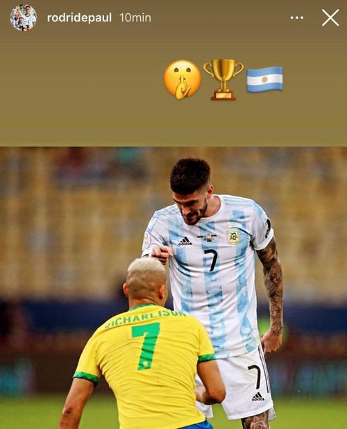  Dàn cầu thủ Brazil, Argentina mỉa mai nhau trên mạng xã hội. Ảnh chụp màn hình. 