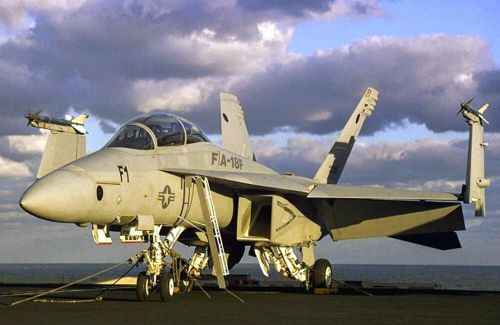 Công ty McDonnell Douglas thuộc hãng Boeing đã thiết kế loại máy bay F/A-18 Hornet này. F/A-18 được sử dụng chủ yếu trong lực lượng Thủy quân lục chiến và Hải quân Mỹ. Nó có giá 34,1 triệu USD và được đưa vào hoạt động từ năm 1978