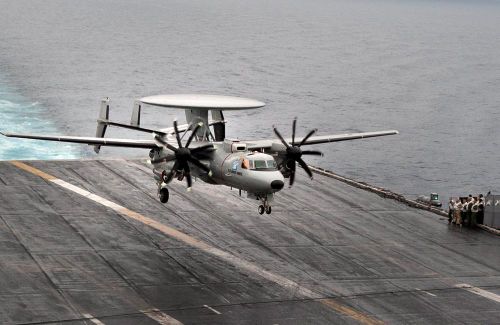 Grumman E-2 Hawkeye là loại máy bay cánh báo sớm trên không chiến thuật trang bị cho tàu sân bay, có thể hoạt động trong mọi điều kiện thời tiết. Loại máy bay này được thiết kế và phát triển vào cuối thập niên 1950, đầu thập niên 1960 bởi hãng Grumman Aircraft Company cho Hải quân Mỹ nhằm thay thế cho loại máy bay E-1 Tracer