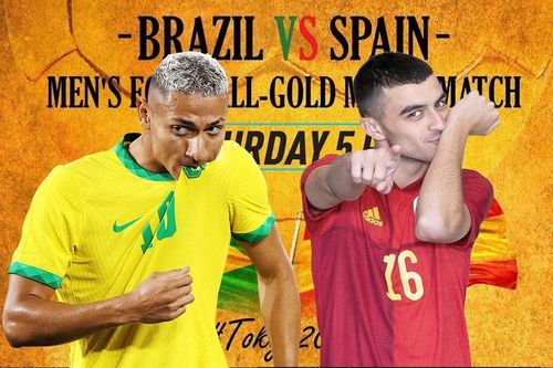 Richarlison (trái) và Pedri là hai ngôi sao sáng nhất của hai đội