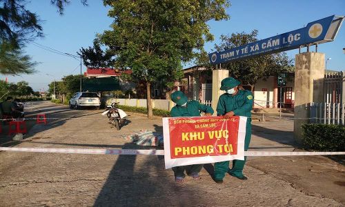 Khoanh vùng truy vết tại xã Cẩm Lĩnh