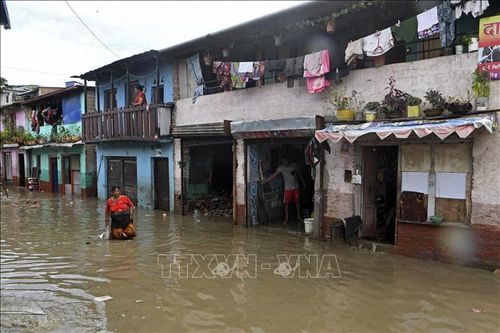 Cảnh ngập lụt tại bang Kathmandu, Nepal ngày 6/9/2021. Ảnh: AFP/TTXVN