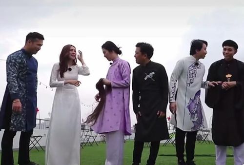 Tuy nhiên, cảnh gây "kinh hãi" nhất là khi mảng tóc sau đầu nữ diễn viên tự tuột ra và chỉ được phát hiện bởi Thúy Ngân. Hóa ra Lan Ngọc sử dụng tóc nối kẹp để làm dày và dài tóc, tạo hiệu ứng mái tóc dài bồng bềnh tự nhiên và hoàn thiện vẻ ngoài thanh lịch trong tà áo dài truyền thống.