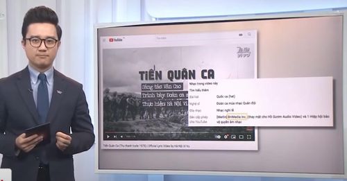 VTV thông tin BH Media sở hữu bản quyền Tiến quân ca. Ảnh: VTV.