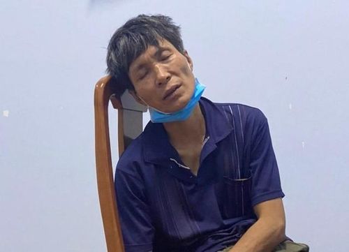 Đối tượng Nguyễn Văn Thịnh tại cơ quan công an.