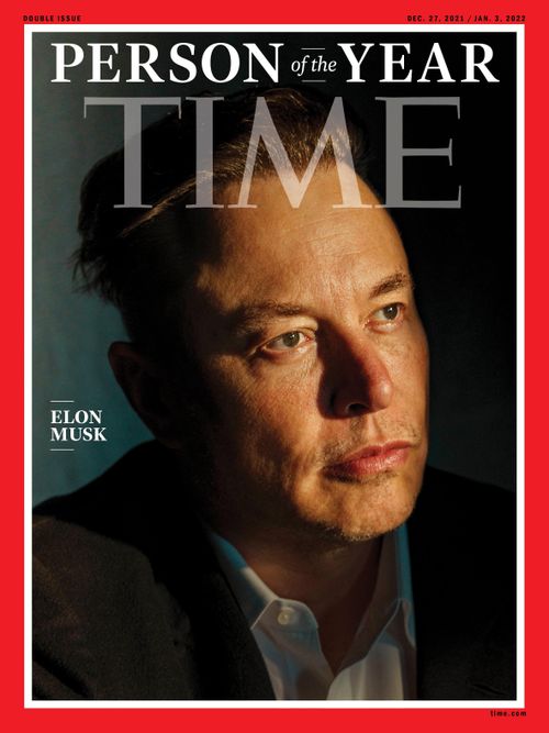 Elon Musk sẽ xuất hiện trên trang bìa tạp chí Time với tư cách nhân vật của năm. Ảnh: Time.
