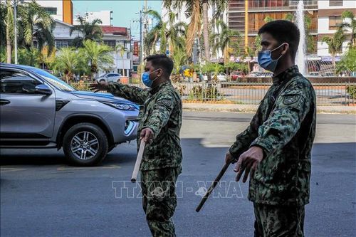 Cảnh sát làm nhiệm vụ tại Manila, Philippines. Ảnh minh họa: THX/TTXVN