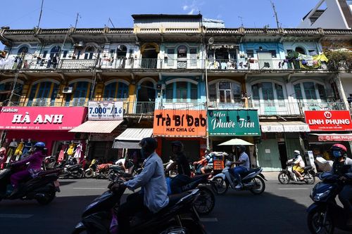  Chung cư 440 Trần Hưng Đạo (quận 5) được xây dựng trước năm 1975. Ảnh: Duy Hiệu. 