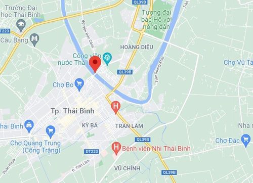 Sự việc xảy ra tại cầu Thái Bình (chấm đỏ). Ảnh: Google Maps.