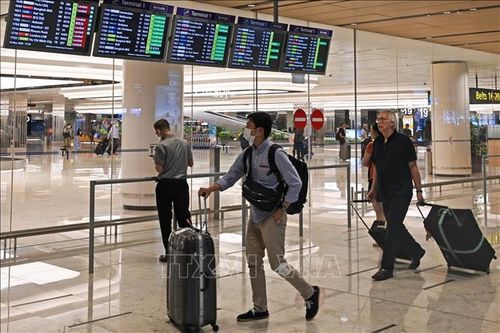 Hành khách tại sân bay quốc tế Changi ở Singapore. Ảnh tư liệu: AFP/TTXVN