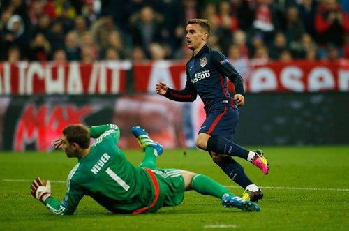  Atletico của Simeone từng loại Bayern của Pep Guardiola khỏi Champions League 2015/16 ở vòng bán kết. Ảnh: Reuters. 