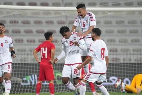 Chủ nhà U23 UAE ăn mừng chiến thắng trước U23 Trung Quốc