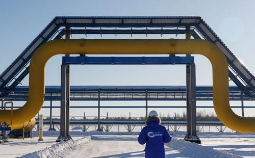 Một phần đường ống dẫn khí đốt của Tập đoàn Gazprom ở vùng Amur - Nga Ảnh: REUTERS