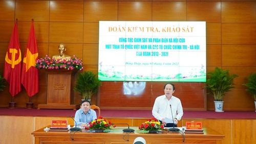 Đồng chí Lê Tiến Châu phát biểu tại buổi làm việc
