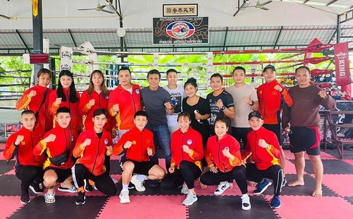 Đội Muay Việt Nam tập huấn tại Thái Lan. Ảnh: Ngọc Dương
