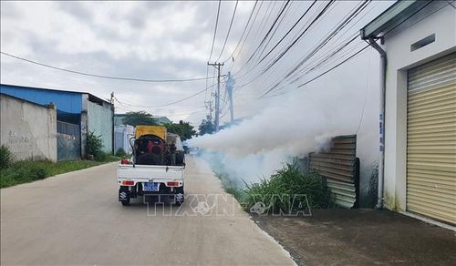 Phun hóa chất ngăn ngừa bệnh sốt xuất huyết tại phường Trảng Dài, thành phố Biên Hòa, tỉnh Đồng Nai (ảnh tư liệu).