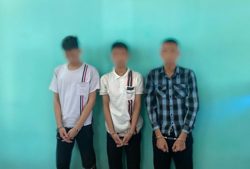 3 đối tượng bị tạm giữ hình sự về hành vi cướp tài sản. Ảnh: CA Quảng Ninh.