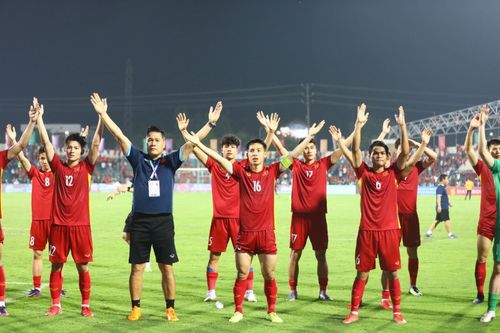 Tuyển U23 Việt Nam sẵn sàng cho trận đấu cuối cùng tại SEA Games 31 trên sân Mỹ Đình. Ảnh: TTXVN