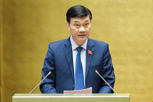 Chủ nhiệm Ủy ban Kinh tế của Quốc hội Vũ Hồng Thanh trình bày báo cáo của đoàn giám sát.
