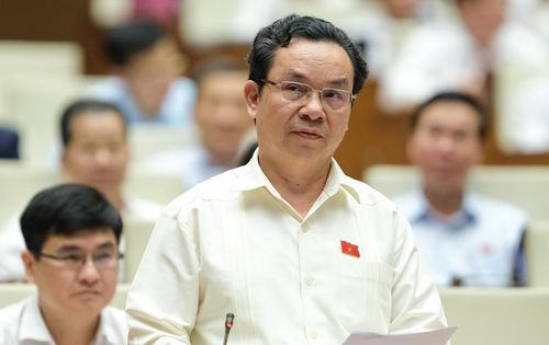 Đại biểu Hoàng Văn Cường (Đoàn Hà Nội) phát biểu.