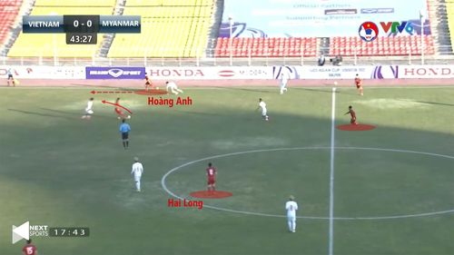  Những tình huống di chuyển trục dọc hỗ trợ tấn công sở trường của Hoàng Anh. 