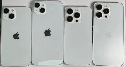 Ảnh mô hình được cho là của 4 mẫu iPhone 14. Ảnh: Sonny Dickson.