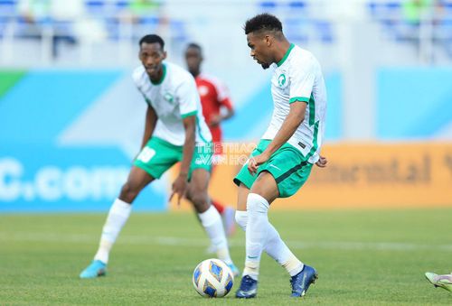 Ahmed ghi bàn mở tỷ số cho U23 Ả rập Xê út. Ảnh: Song Ngọc