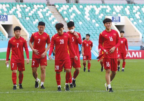 Các cầu thủ U23 Việt Nam tại VCK U23 châu Á 2022. Ảnh: Anh Đoàn