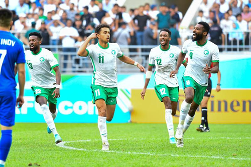 Khoảnh khắc ăn mừng bàn thắng của cầu thủ U23 Saudi Arabia. Ảnh: AFC.