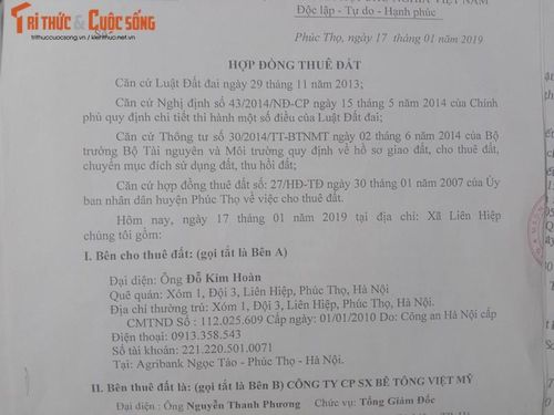 Theo luật sư Tuấn, việc cá nhân ông Hoàn đứng ra cho công ty Việt Mỹ thuê đất là trái với quy định pháp luật 