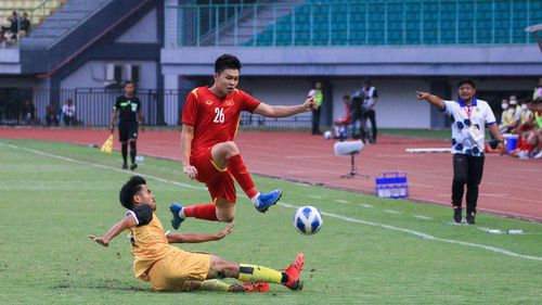 U19 Việt Nam đang có lợi thế trong việc giành vé vượt qua vòng bảng. Ảnh: VFF