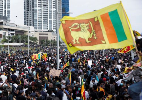 Gia tộc Rajapaksa là mục tiêu chính của các cuộc biểu tình tại Sri Lanka trong nhiều tháng qua. Ảnh: AP.