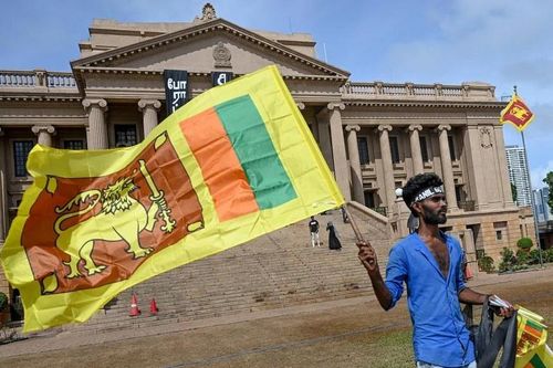 Quyền Tổng thống Ranil Wickremesinghe đã ban bố tình trạng khẩn cấp trong bối cảnh bất ổn xã hội và khủng hoảng kinh tế. Ảnh: AFP.