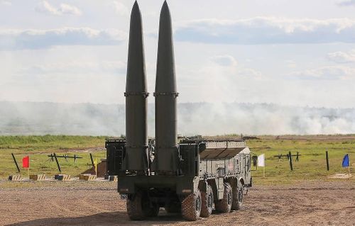 Hệ thống tên lửa Iskander-M của Nga tại Baltic. Ảnh: TASS