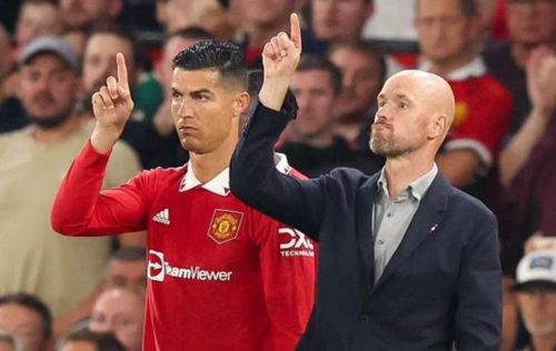 Ronaldo không được HLV Erik Ten Hag cho đá chính ở trận gặp Liverpool