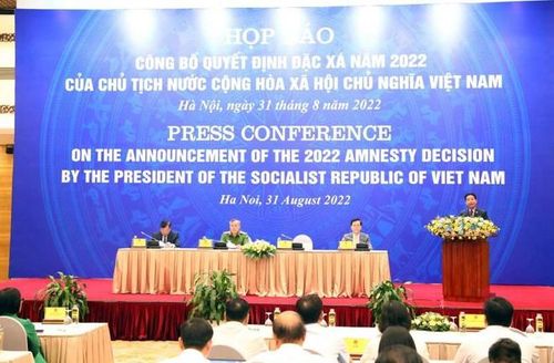 Văn phòng Chủ tịch nước đã tổ chức họp báo công bố quyết định của Chủ tịch nước về đặc xá năm 2022