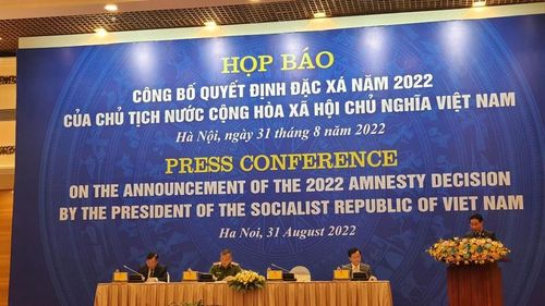 Ông Phạm Thanh Hà – Phó Chủ nhiệm văn phòng Chủ tịch nước chủ trì buổi họp báo.
