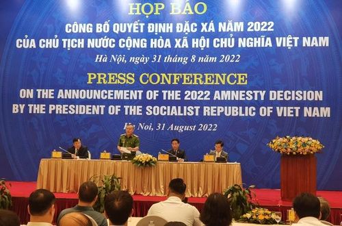 Buổi họp báo công bố quyết định đặc xá năm 2022 của Chủ tịch nước