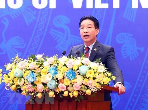 Phó Chủ nhiệm Văn phòng Chủ tịch nước Phạm Thanh Hà phát biểu tại cuộc họp báo.