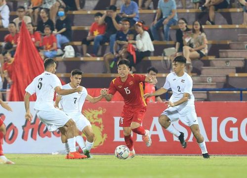 U20 Việt Nam thi đấu nhỉnh hơn đội bạn trong cả trận. Ảnh: VFF.