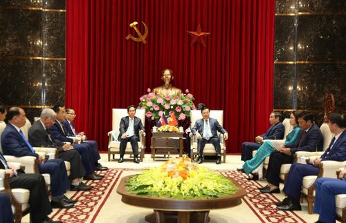 Quang cảnh buổi tiếp. Ảnh: Thanh Hải