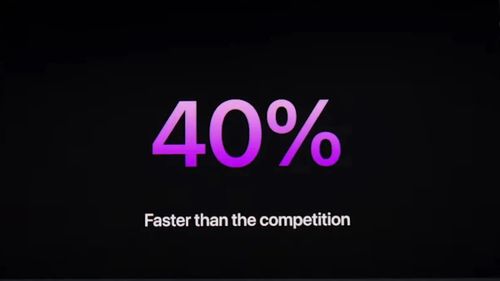  Apple khẳng định A16 Bionic nhanh hơn 40% so với đối thủ mạnh nhất trên thị trường di động. Ảnh: Apple. 