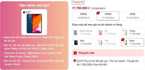 Bảng giá iPhone 12