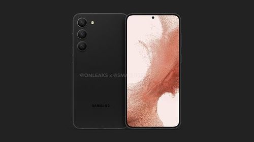 Galaxy S23 có màu trắng/ bạc và với ngôn ngữ thiết kế khá quen thuộc. Hình ảnh kết xuất xác nhận kích thước của thiết bị và cách bố trí cụm camera sau.