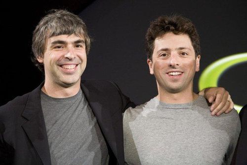Đôi bạn thân Larry Page và Sergey Brin sáng lập nên Google. Cả hai đều lọt Top 10 người giàu nhất thế giới
