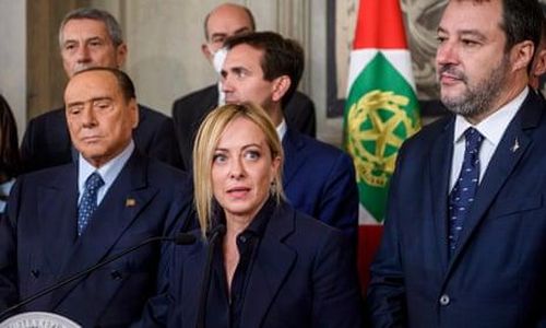 Bà Giorgia Meloni và liên minh cầm quyền.