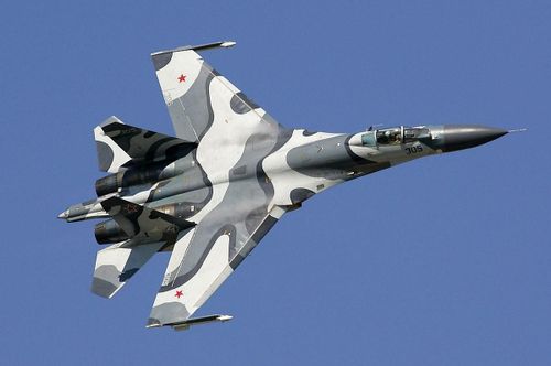 Một chiến đấu cơ Su-27 của Không quân Nga đang tập luyện. (Nguồn: TASS)