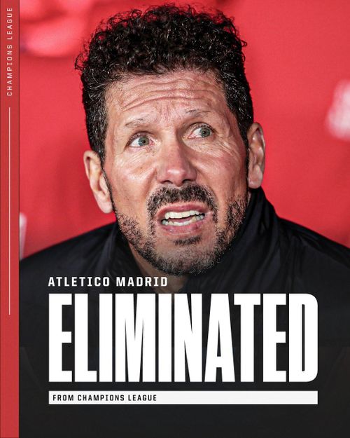 Atletico Madrid bị loại khỏi Champions League và cũng không được xuống chơi ở Europa League. Diego Simeone cũng đang phải chịu áp lực bị sa thải